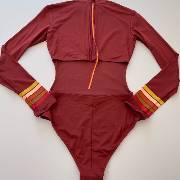 RIP Curl Golden Days Good Coverage Long Sleeve Surf Swimsuit NWT Women’s Size S - Picture 6 of 15